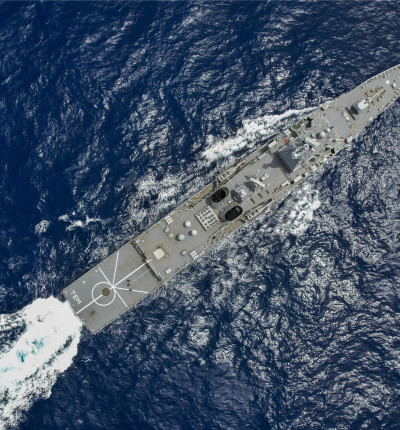 Te Mana at sea
