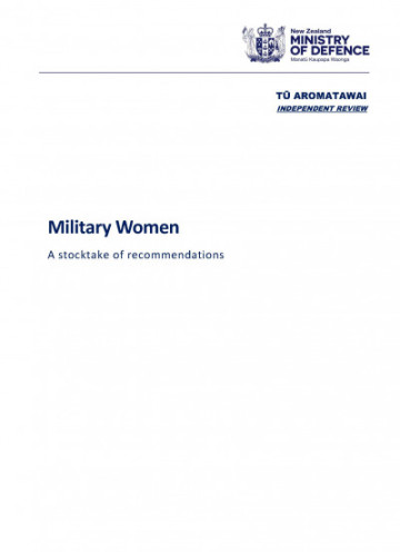 Military Women: A stocktake of recommendations