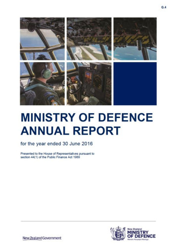 Annual Report for the year ended 30 June 2016